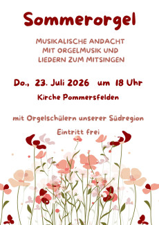Sommerkonzert Orgelschüler
